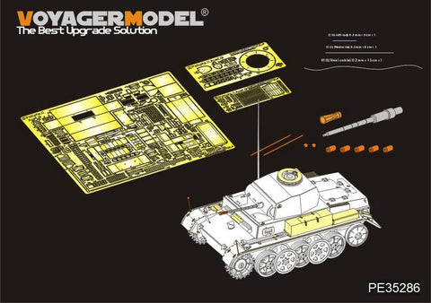 Voyager Model PE35286 1/35 WWII German Panzer II Ausf. G Photo-Etched Set (for 5M Hobby 35001)