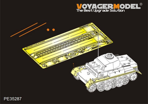 Voyager Model PE35287 1/35 WWII German Panzer II Ausf. G Fender Set (for 5M Hobby 35001)