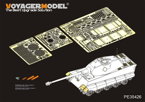 Voyager Model PE35426 1/35 WWII German King Tiger (Porsche Turret) V1 (for Takom 2096)
