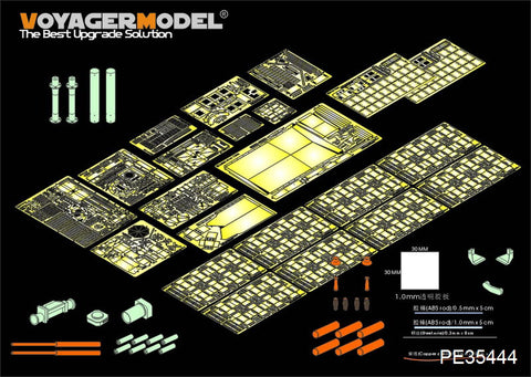 Voyager Model PE35444 1/35 Modern US M1A2 Abrams TUSK I Late Version Basic Photo-Etched Set (for Dragon 3636)