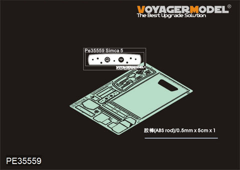 Voyager Model PE35559 1/35 WWII French/German Simca 5 Staff Car Photo-Etched Parts Set (for Tamiya 35321)