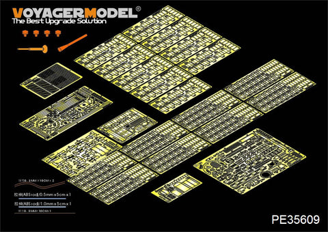 Voyager Model PE35609 1/35 Modern Russian T-62 (1962 Model) with Explosive Reactive Armor: Basic Photo-Etched Set (for Trumpeter 01555)