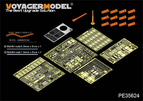 Voyager Model PE35624 1/35 Modern Russian T-90A Main Battle Tank Basic Photo-Etched Set (for Trumpeter 05562)