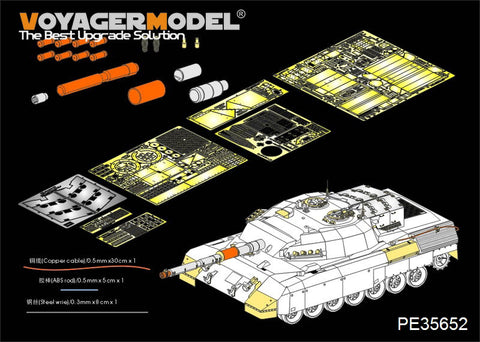 Voyager Model PE35652 1/35 Photo-Etched Set for Modern Canadian Leopard C2 MEXAS Main Battle Tank (for Takom 2003)