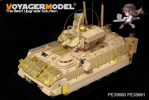 Voyager Model PE35660 1/35 Modern US M2A3 Bradley BUSK III with Add-on Armor: Basic Photo-Etched Set (for Meng Model SS-004)