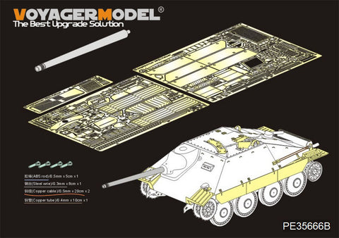 Voyager Model PE35666B 1/35 WWII German Sd.Kfz.138/2 Hetzer Light Tank Destroyer - Early Production (B Version with Gun Barrel) (DRAGON 6030 6037 6066 9148)