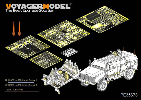Voyager Model PE35673 1/35 Modern German ATF Dingo 2 GE A2 PatSi Photo-Etched Set (for Revell 03233)