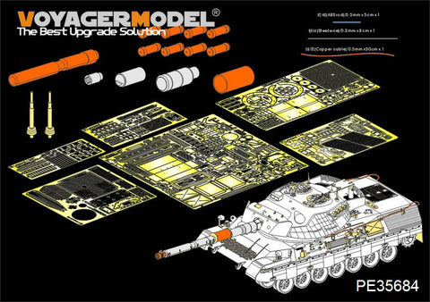 Voyager Model PE35684 1/35 Modern German Leopard 1A5 Photo-Etched Set (for Takom 2004)