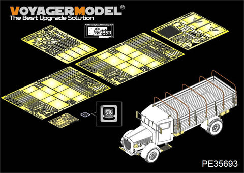 Voyager Model PE35693 1/35 WWII German Büssing L4500S 4x4 Truck Photo-Etched Set (for AFV35270)