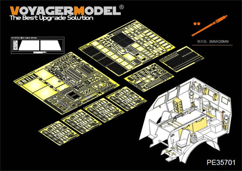 Voyager Model PE35701 1/35 WWII US M26 Dragon Wagon Tank Transporter Tractor Interior Photo-Etched Set (for Tamiya 35230/35244)