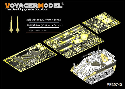 Voyager Model PE35740 1/35 Modern German Wiesel 1A1/A2 TOW Anti-Tank Missile Variant Photo-Etched Set (for AFV Club FV35265)