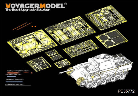 Voyager Model PE35772 1/35 WWII German Panther Ausf. A (Early Production) Basic Photo-Etched Set (for Dragon 6160)