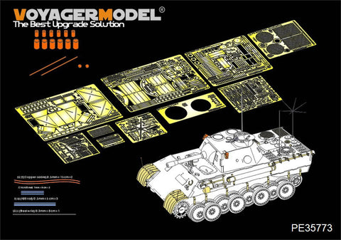 Voyager Model PE35773 1/35 WWII German Panther Ausf. D Artillery Observation Tank Basic Photo-Etched Set (for Dragon 6419/6813)