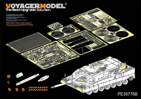 Voyager Model PE35775B 1/35 Modern German Leopard 2A5 Basic Set (with Gun Barrel) (for Tamiya 35242)
