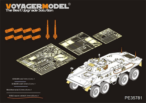 Voyager Model PE35781 1/35 Modern German Wheeled Reconnaissance Vehicle SpPZ 2 Luchs A1 Basic Photo-Etched Set (for Takom 2015)