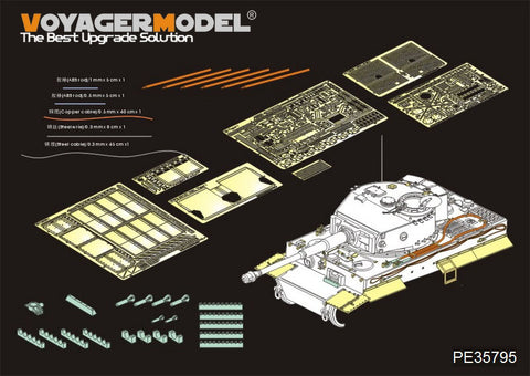 Voyager Model PE35795 1/35 WWII German Tiger I Late Version Photo-Etched Parts Set (for Tamiya 35146/25109/25401)