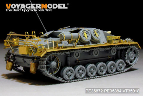 Voyager Model PE35872 1/35 WWII German StuG III Ausf. C/D North Africa Version Basic Photo-Etched Set (for Dragon 6851)