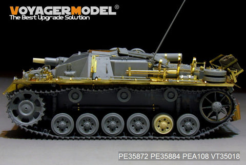 Voyager Model PE35872 1/35 WWII German StuG III Ausf. C/D North Africa Version Basic Photo-Etched Set (for Dragon 6851)