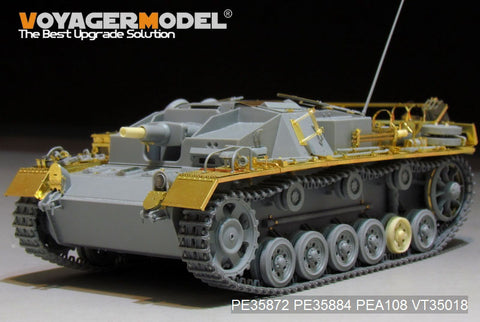 Voyager Model PE35872 1/35 WWII German StuG III Ausf. C/D North Africa Version Basic Photo-Etched Set (for Dragon 6851)