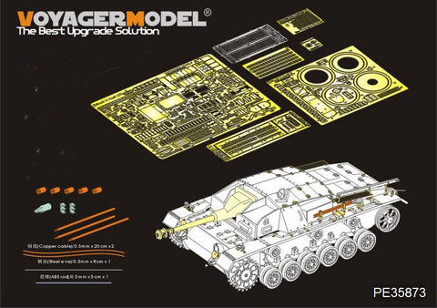 Voyager Model PE35873 1/35 WWII German StuG III Ausf. C/D Long-Gun Modification Photo-Etched Basic Set (for Dragon 6851)