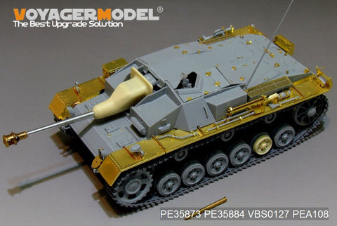Voyager Model PE35873 1/35 WWII German StuG III Ausf. C/D Long-Gun Modification Photo-Etched Basic Set (for Dragon 6851)