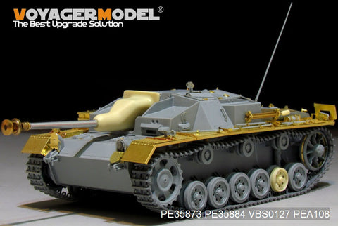 Voyager Model PE35873 1/35 WWII German StuG III Ausf. C/D Long-Gun Modification Photo-Etched Basic Set (for Dragon 6851)