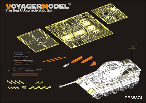 Voyager Model PE35874 1/35 WWII German King Tiger (Henschel Turret) Photo-Etched Set (for Meng TS-031)
