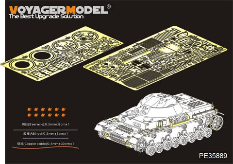 Voyager Model PE35889 1/35 WWII German Flakpanzer IV Kugelblitz Photo-Etched Set (Dragon 6889)