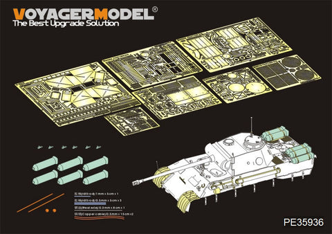 Voyager Model PE35936 1/35 WWII German Panther Ausf. D with Charcoal Gas Fuel Tank - Basic (for MENG TS-038)