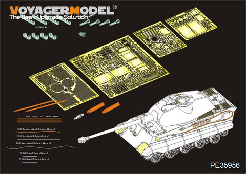 Voyager Model PE35956 1/35 WWII German King Tiger (Porsche Turret) (for MENG TS-037)