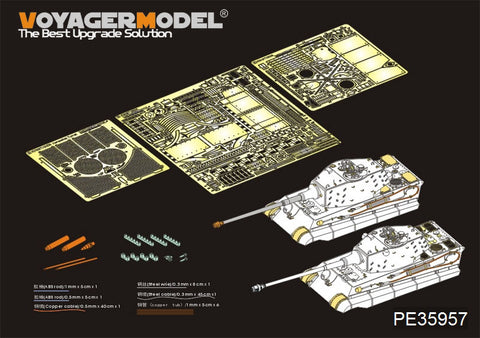 Voyager Model PE35957 1/35 WWII German King Tiger (Henschel Turret) (for HobbyBoss 84533)