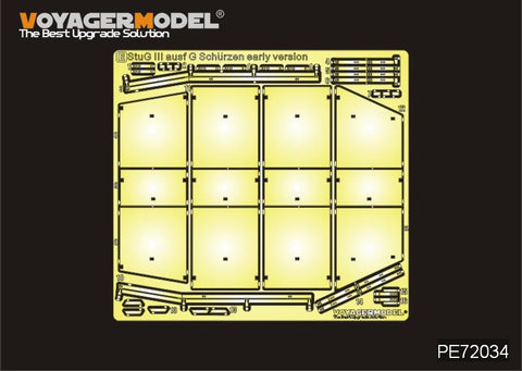Voyager Model PE72034 1/72 WWII German StuG III Ausf. G with Schürzen – Early Version (Dragon 7283)