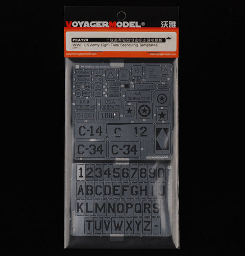 Voyager Model PEA120 1/35 WWII US Army Light Tank Stencil Template