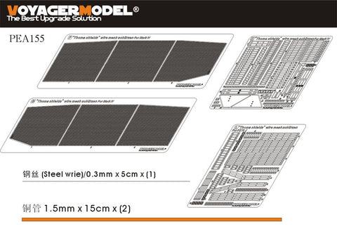 Voyager Model PEA155 1/35 WWII German StuG IV "Thoma Shield" Wire Mesh Schürzen (Dragon)