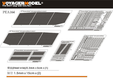 Voyager Model PEA164 1/35 WWII German Panzer IV Ausf. J "Thoma Shield" Mesh Schürzen (Universal)