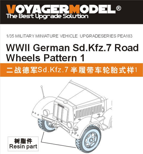 Voyager Model PEA183 1/35 WWII German Sd.Kfz.7 Road Wheels - Pattern 1 (Universal)