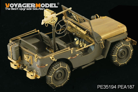 Voyager Model PEA185 1/35 WWII U.S. Jeep Willys MB (Snow-Clearing Type with Tire Chains) (Tamiya/Italeri)