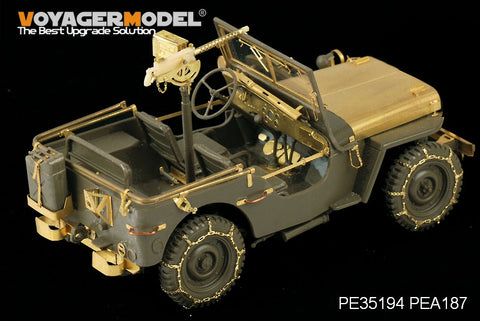 Voyager Model PEA187 1/35 WWII US Jeep Willys MB with Tire Chains (Tamiya/Italeri)