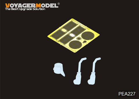 Voyager Model PEA227 1/35 WWII German King Tiger (Porsche Turret) Early Production Type: Square-type Exhaust Pipes & Grilles (GP)