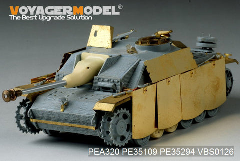 Voyager Model PEA320 1/35 WWII German StuG III Ausf. G (Late-Late Production) Pivot-Mount Hull Schürzen Set (for Dragon)