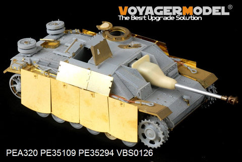 Voyager Model PEA320 1/35 WWII German StuG III Ausf. G (Late-Late Production) Pivot-Mount Hull Schürzen Set (for Dragon)