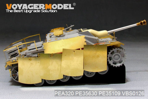 Voyager Model PEA320 1/35 WWII German StuG III Ausf. G (Late-Late Production) Pivot-Mount Hull Schürzen Set (for Dragon)