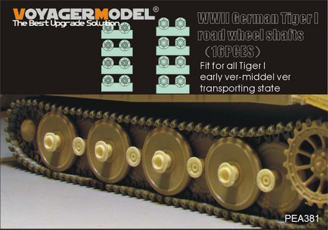Voyager Model PEA381 1/35 WWII German Tiger I (Early/Mid-Production) Road Wheel Adapters (16 pcs) (Universal)