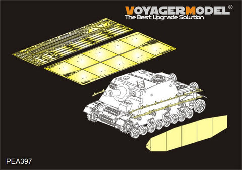 Voyager Model PEA397 1/35 WWII German Sturmpanzer Brummbär Late Production Schürzen Set (for Dragon 6026/6081/9117)