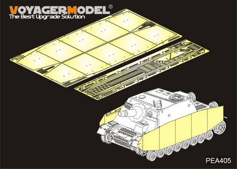 Voyager Model PEA405 1/35 WWII German Sturmpanzer IV Brummbär Late Version Schürzen Set (for Tamiya 35353)