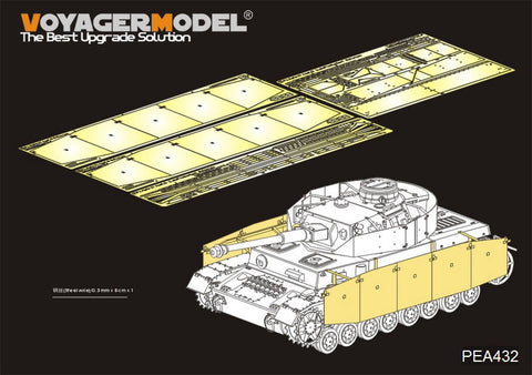 Voyager Model PEA432 1/35 For WWII German Panzer IV Ausf. G (Late Production) Schürzen (Border 35001)