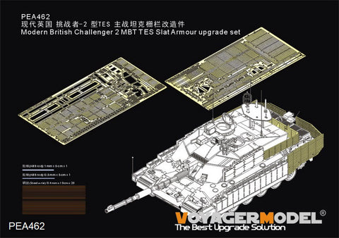 Voyager Model PEA462 1/35 Modern British Challenger 2 MBT TES Slat Armor Upgrade Set (for RFM 5039)