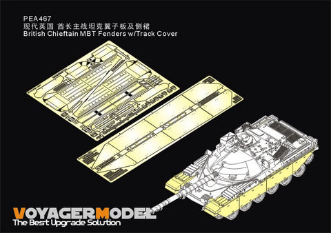 Voyager Model PEA467 1/35 British Chieftain Main Battle Tank Fenders with Side Skirts (for MENG TS-051)