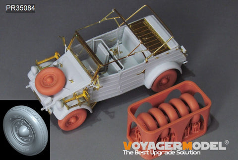 Voyager Model PR35084 1/35 WWII German Kübelwagen Type 82 Afrika Korps Special – Balloon Tires (Pattern 1 / Universal)