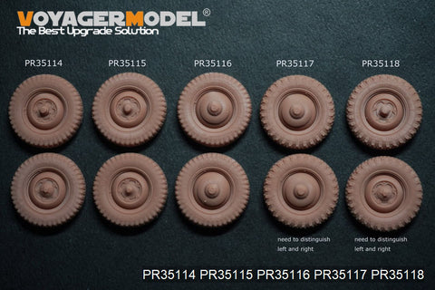 Voyager Model PR35115 1/35 WWII German Kübelwagen Type 82 Wheels - Pattern 2 (General Purpose)